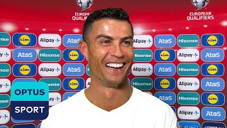 Ronaldos hilarious interview following 89th minute