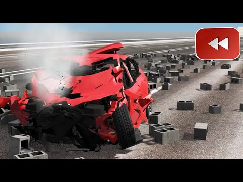 Reverse Cars vs Brick Wall – BeamNG Drive#26