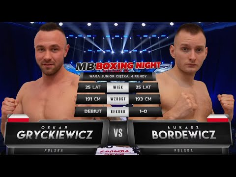 OSKAR GRYCKIEWICZ VS ŁUKASZ BORDEWICZ | CAŁA WALKA | MB BOXING NIGHT 9: SPRING PUNCH
