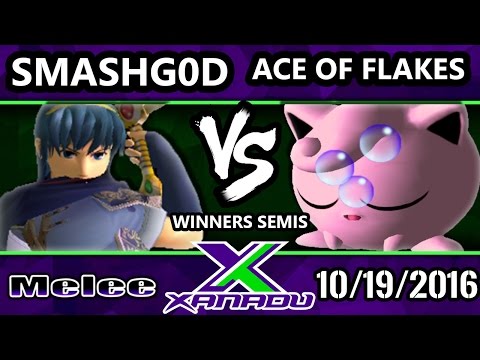 S@X 172 - Ace of Flakes (Jigglypuff) Vs. SmashG0D (Marth) - SSBM Winners Semis - Smash Melee