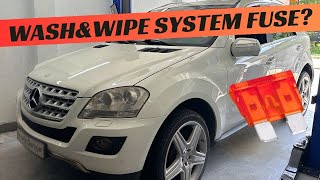 Mercedes W164 Windscreen Wash/Wipe System fuse relay location replacement ML280 ML320 ML350 ML500
