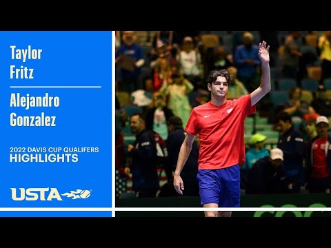 Taylor Fritz vs Alejandro Gonzalez Highlights | 2022 Davis Cup Qualifiers