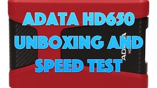 ADATA HD650 Hard Drive Unboxing and Speed Test