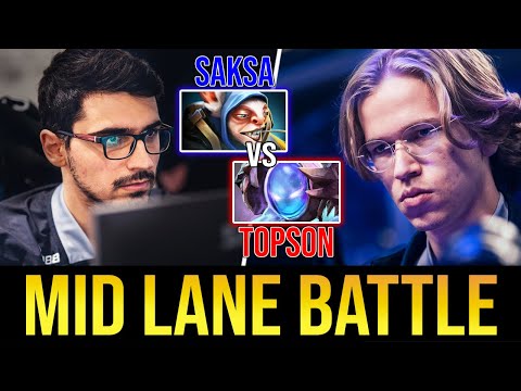 Saksa MEEPO vs Topson ARC WARDEN - OG Mid Lane Battle DOTA 2