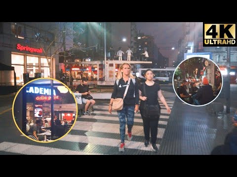 BUENOS AIRES - ARGENTINA - La NOCHE de VILLA CRESPO ✅ Virtual Walk Tour November 2022 [4K]