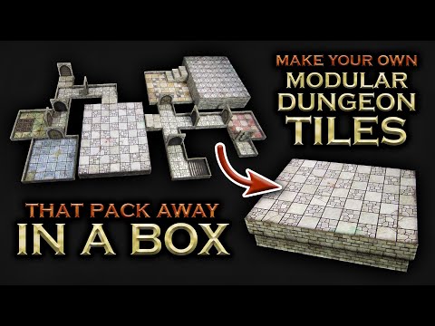 Episode 107: DIY modular dungeon tile set - that packs into a small box!