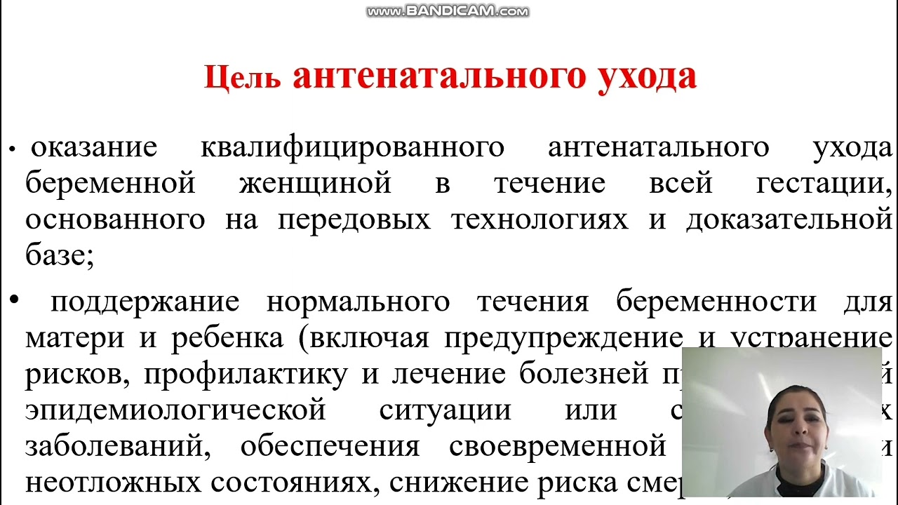 Антенатальный уход  определение, основные принципы