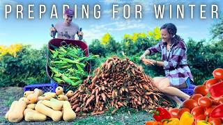 300 POUNDS of Food Harvested for Winter!
