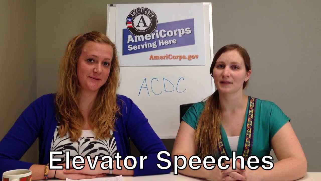 AmeriCorps Elevator Speech Tips