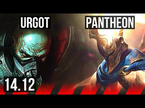 URGOT vs PANTHEON (TOP) | 6 solo kills, 9/1/1, Rank 8 Urgot, 900+ games | EUW Grandmaster | 14.12