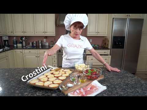 Sneak Peek:Involtini Prosciutto, Mozzarella con Insalata di Pomodori e Crostini (Mozzarella Rolled..