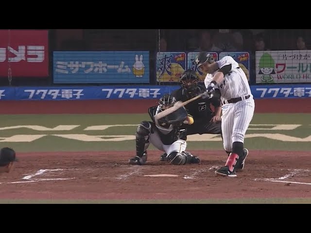 【1回裏】粘り勝ち!! マリーンズ・レアード タイムリーヒットで反撃!! 2019/6/6 M-T