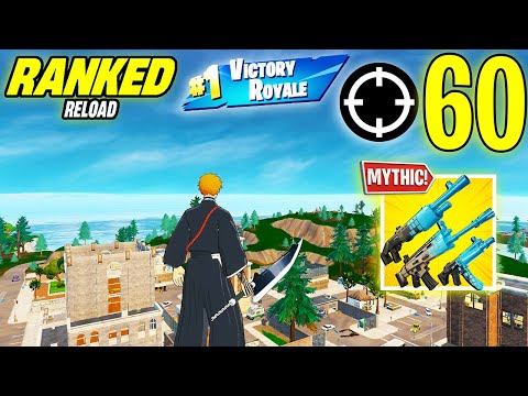 60 Elimination Solo Vs Squad "Ranked RELOAD” Gameplay Wins (NEW! Fortnite Chapter 7 PS4 Controller)