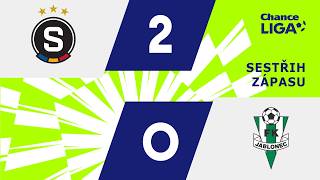 SESTŘIH: Sparta – Jablonec 2:0. Výhru zajistili Kuchta s Rrahmanim, oba týmy dohrávaly v deseti