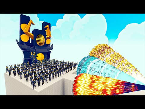 100x SPEAKERMAN + 1x TITAN SPEAKERMAN vs EVERY GODS - Totally Accurate Battle Simulator TABS