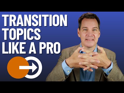 公開演講的過渡語 (Transitions Statements for Public Speaking)