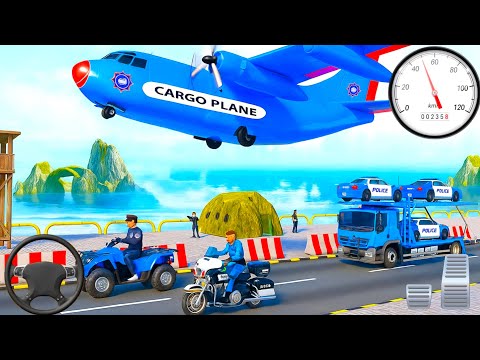 Police Cargo Truck Transporter Simulator - Police Car Transport Trailer Driving 3D-Android Gameplay 