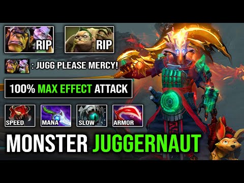 MONSTER JUGGERNAUT Brutal Slash God 100% Max Effect Attack Speed EZ Counter Alchemist Carry DotA 2