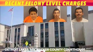 Recent Felony Level Charges In Becker County, Minnesota