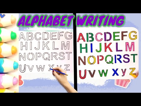 Learning to Write Alphabet Letters 🔤 Shapes of Alphabets & colors for Toddlers 🎨 ABC Song (Lullaby)