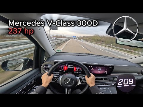 2024 Mercedes V300D (W447) 4Matic 2.0 Turbo Diesel (237 hp) - POV Test drive On the German Autobahn