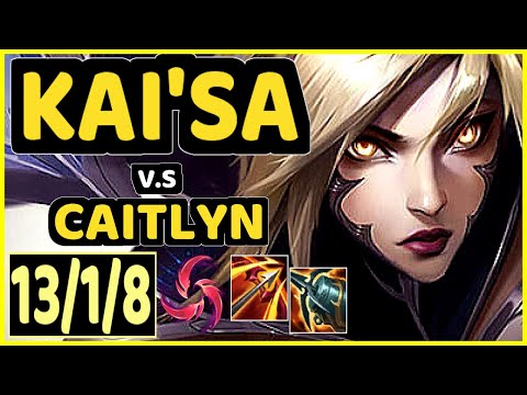KAI'SA vs CAITLYN - 13/1/8 KDA BOTTOM ADC GAMEPLAY - EUW Ranked DIAMOND