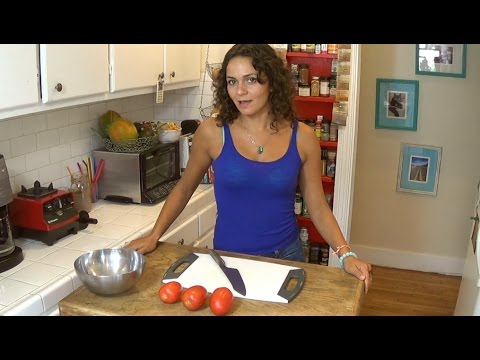 How to Dice Roma Tomatoes with Chef Celeste