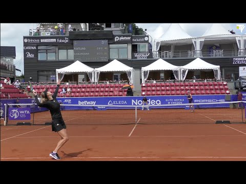 Anna Kalinskaya vs Fanny Östlund (4K 60FPS) Court Level Highlights Swedish Open 2021