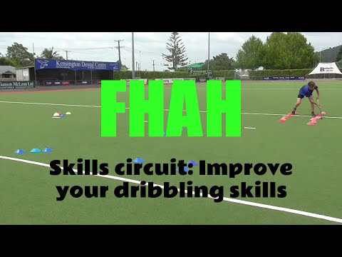 Skills circuit: Improve your dribbling skills. Field Hockey at Home