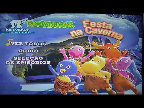 Opening e menu do DVD "Festa na Caverna" (Backyardigans)