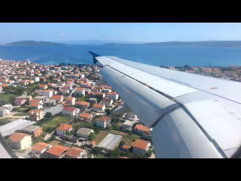 AirSerbia descent and landing in Split