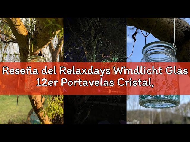 Vídeo relacionado con Relaxdays Portavelas, Set 12, Tarro con Asa, Interior y Exterior, 7 x 6 cm, Porta Velas Té Bodas, Transparente/Marrón