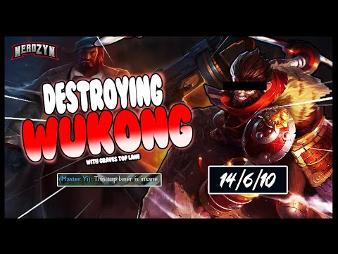 CRIT BUILD GRAVES TOP LANE! 14 KILL GAME vs. WUKONG! DIAMOND RANKED SEASON 11 PRESEASON GAMEPLAY