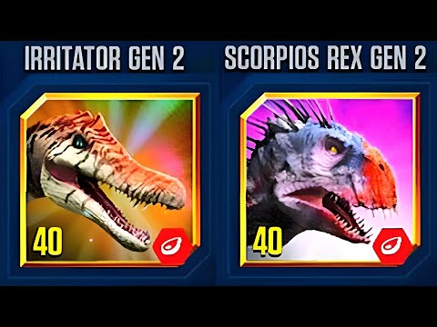 IRRITATOR GEN 2 VS SCORPIOS REX GEN 2 | JURASSIC WORLD THE GAME