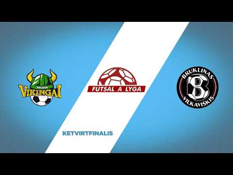 Futsal A lyga. Ketvirtfinalis: Jonavos Vikingai - FK Bruklinas (2026-02-28)