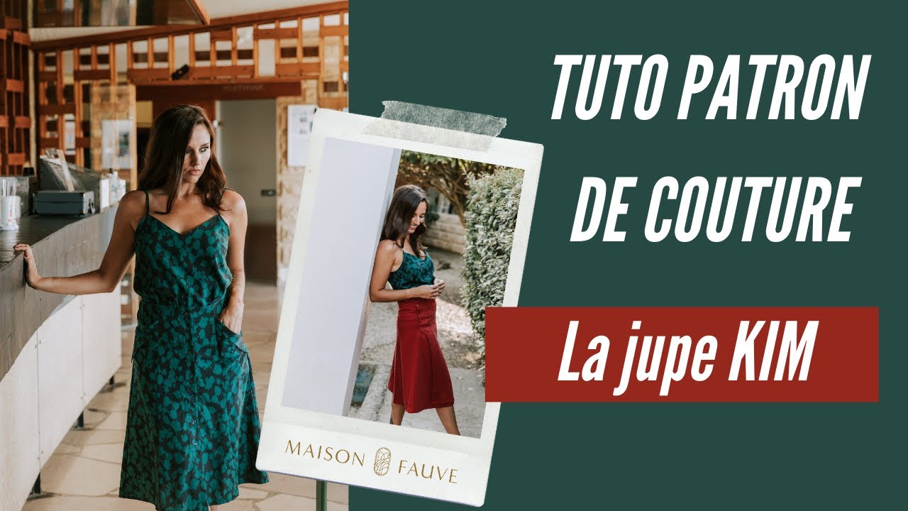 Patron couture jupe Kim / PDF (A4, A3, A0, US Letter) - Cadres, Calques par Taille, Vidéoprojection