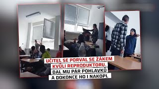 Učitel se porval se žákem kvůli reproduktoru. Dal mu pár pohlavků a dokonce ho i nakopl