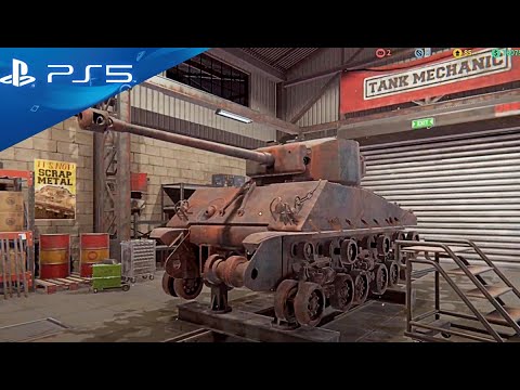 Renovating A... Tank?! - Tank Mechanic Simulator (PS5) Gameplay | M4 Sherman Restoration