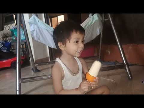 Warisha Eating Morning Home Made Ice cream