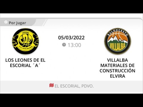 Junior masc D LEONES DEL ESCORIAL - VILLALBA MATERIALES DE CONSTRUCCIÓN ELVIRA