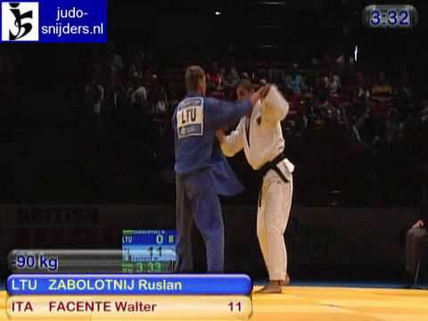Judo 2009 Birmingham: Zabolotnij (LTU) - Facente (ITA) [-90kg].
