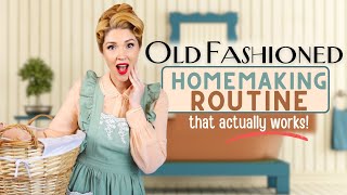 🔑Unlock the Secrets of Vintage Homemakers with an Old Fashioned Daily Cleaning Routine!✨