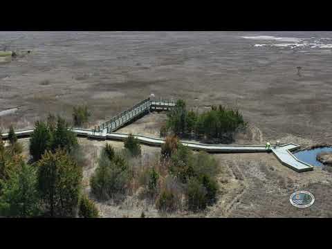 Aerial Tour of Slaughter Beach Scenic Overlook, Marvel Saltmarsh Preserve Video