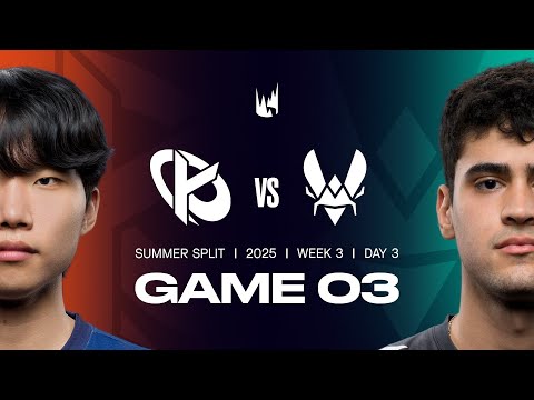 KC v VIT | 2025 LEC Summer | Week 3 Day 3 | Karmine Corp vs. Team Vitality Game 3