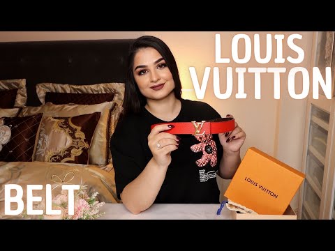 LOUIS VUITTON BELT REVERSABLE MONOGRAM RED BELT I LV I I Mary´s Closet