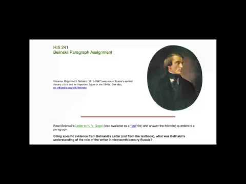 Vissarion Belinskii: Some Real Quick Remarks