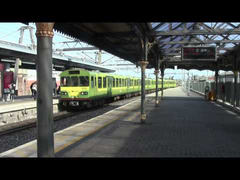 Dublin Connolly HD-Irish Rail LHB Dart 8100 class no.8119+8115 arrives on service to Bray