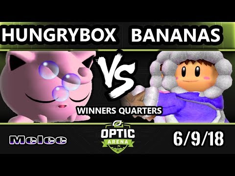 Optic Arena SSBM - Liquid | Hungrybox (Jigglypuff) Vs. Bananas (Ice Climbers) Smash Melee WQ