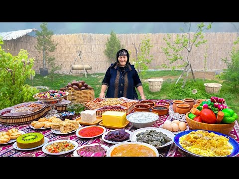A Mix of Our Family's Favorite National Azerbaijani Recipes â™§ Village Cooking Vlog