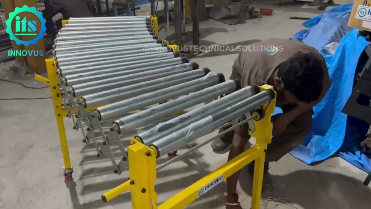 Flexible Roller Conveyor System - INNOVUS TECHNICAL SOLUTIONS #conveyorsystems #manufacturing #bts